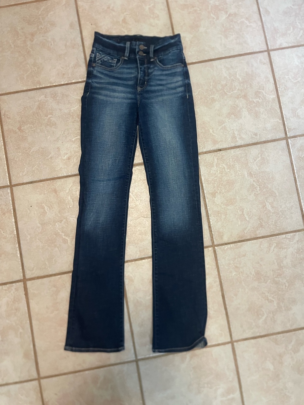 Buckle Women's Boot Cut Jeans - Dark Blue Wash